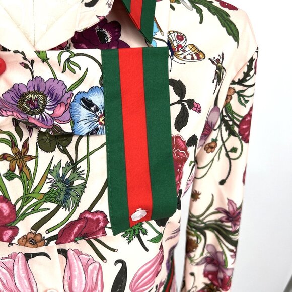 Lai Meng Five Cats Dress Floral Maxi Sz 14 Insects Butterflies Pleated NWT - Picture 3 of 7